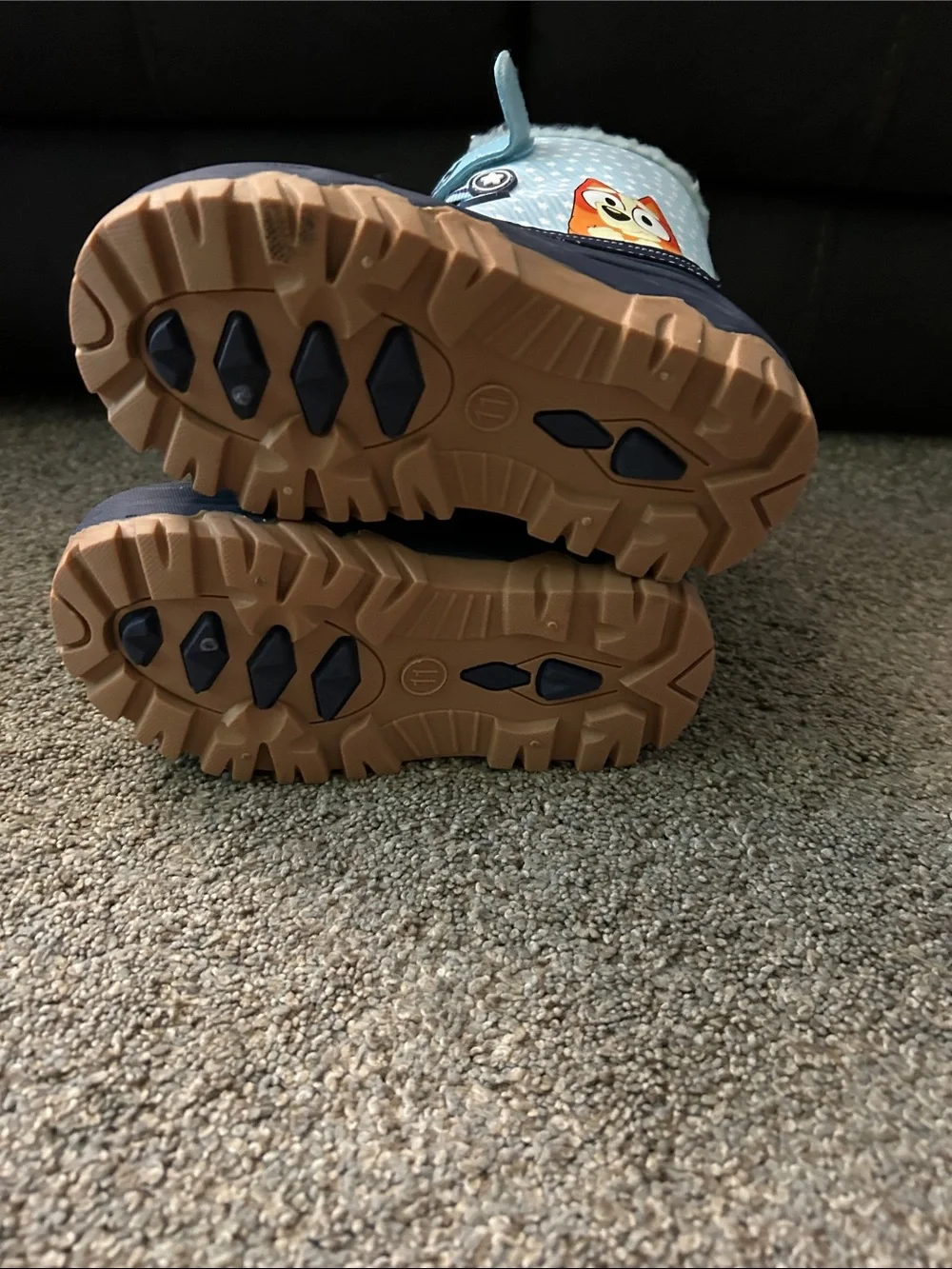 Kids Bluey Winter Snow Boots with Fleece Lining. Rated for -20 C